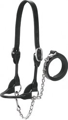 Weaver Livestock Dairy/Beef Rounded Show Halter, Black, Large