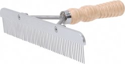 Weaver Livestock Blunt Tooth Comb with Wood Handle & Stainless Steel Replacement Blade