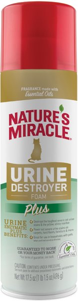 Nature's Miracle Dog Urine Destroyer Plus Enzymatic Stain Remover Foam Aerosol Spray, 17.5-oz bottle slide 1 of 10