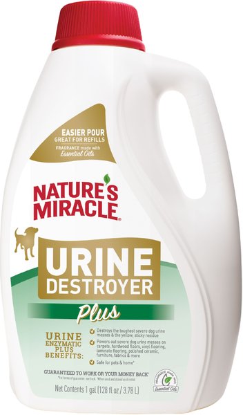 Nature's Miracle Dog Urine Destroyer Plus Enzymatic Formula Stain Remover Refill, 1-gal bottle slide 1 of 8