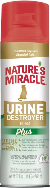 Nature's Miracle Cat Urine Destroyer Foam Aerosol Spray, 17.5-oz bottle slide 1 of 10