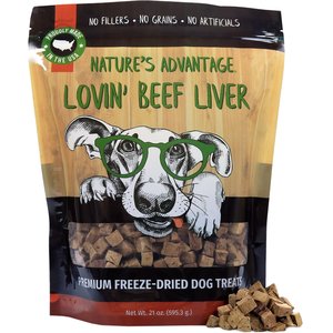 Nature's Advantage Lovin' Beef Liver Premium Freeze-Dried Dog Treats, 21-oz bag