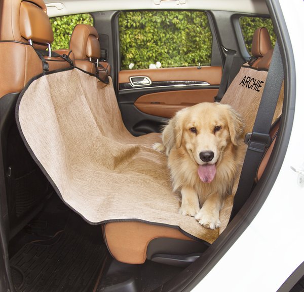 Majestic Pet Personalized Hammock Back Seat Cover, Tan slide 1 of 4