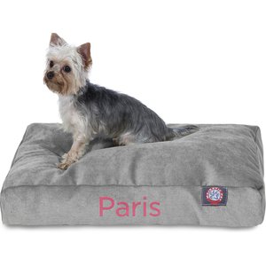Majestic Pet Personalized Shredded Memory Foam Villa Pillow Dog & Cat Bed, Vintage, X-Large