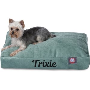 Majestic Pet Personalized Shredded Memory Foam Villa Pillow Dog & Cat Bed, Azure, X-Large