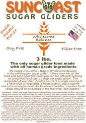 SunCoast Sugar Gliders Wholesome Balance Sweet Potato Flavored Sugar Glider Food, 3-lb bag slide 2 of 4