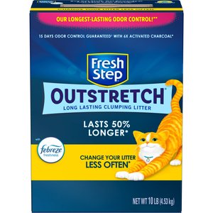 Fresh Step Outstretch Concentrated Febreze Freshness Scented Clumping Clay Cat Litter, 10-lb box