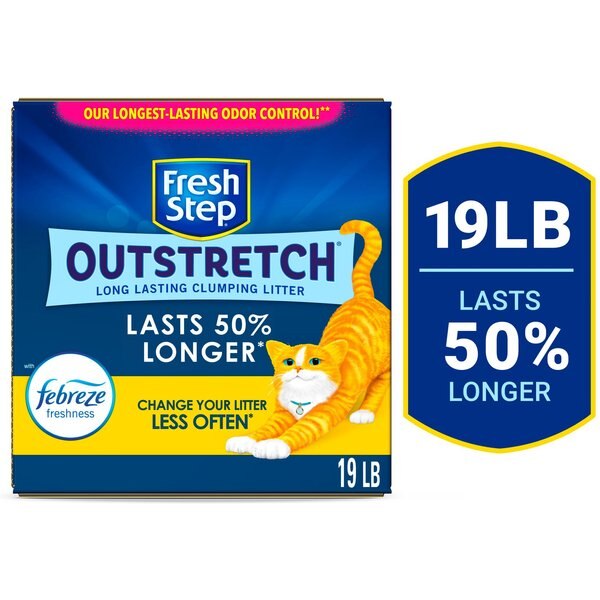 FRESH STEP Febreze Freshness Gain Scented Clumping Clay Cat Litter, 25lb box