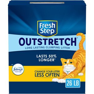 Fresh Step Outstretch Concentrated Febreze Freshness Scented Clumping Clay Cat Litter, 26-lb box
