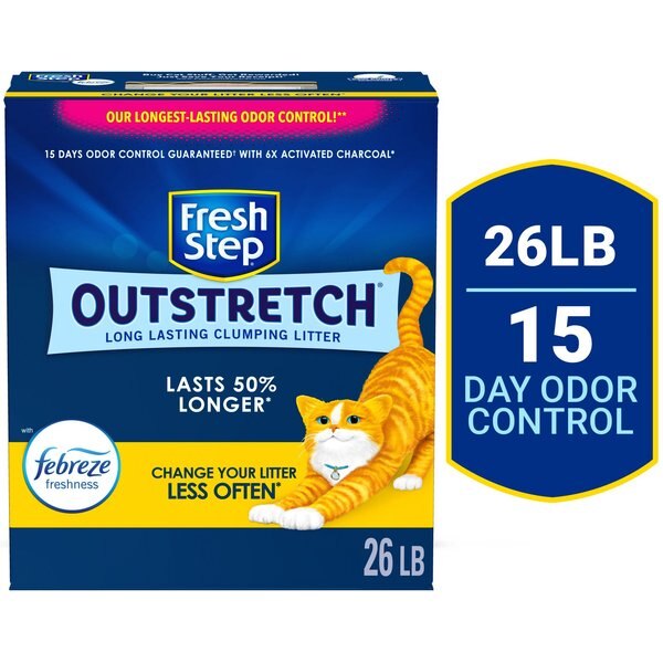 Fresh step outstretch long lasting febreze freshness scented clumping
