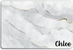 904 Custom Personalized Gold Marble Dog & Cat Placemat