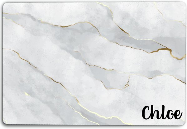 904 Custom Personalized Gold Marble Dog & Cat Placemat slide 1 of 4
