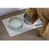 904 Custom Personalized Modern Geometric Woodgrain Dog & Cat Placemat