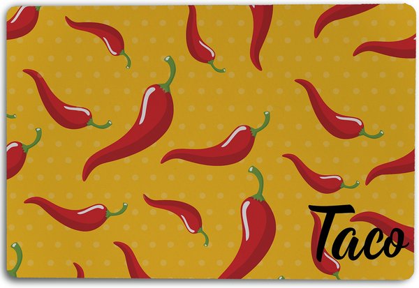 904 Custom Personalized Hot Pepper Dog & Cat Placemat slide 1 of 4