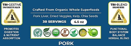 The Petz Kitchen Holistic Super Food Broth Anxiety Support Pork Flavor Concentrate Powder Dog & Cat Supplement, 4.5-oz bag