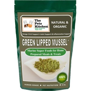 The Petz Kitchen Green Lipped Mussel Omega 3 & 6 Joint & Inflammation Support Dog & Cat Supplement