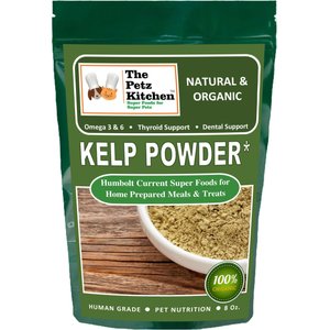 The Petz Kitchen Kelp Omega 3 Thyroid & Whole Body Multi-Mineral, Multi-Vitamin & Dental Support Dog & Cat Supplement, 8-oz jar