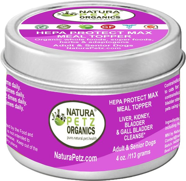 Natura Petz Organics HEPA PROTECT MAX MEAL TOPPER - Liver, Kidney, Bladder & Gall Bladder Support & Cleanse* Dog Supplement, 4-oz jar slide 1 of 4