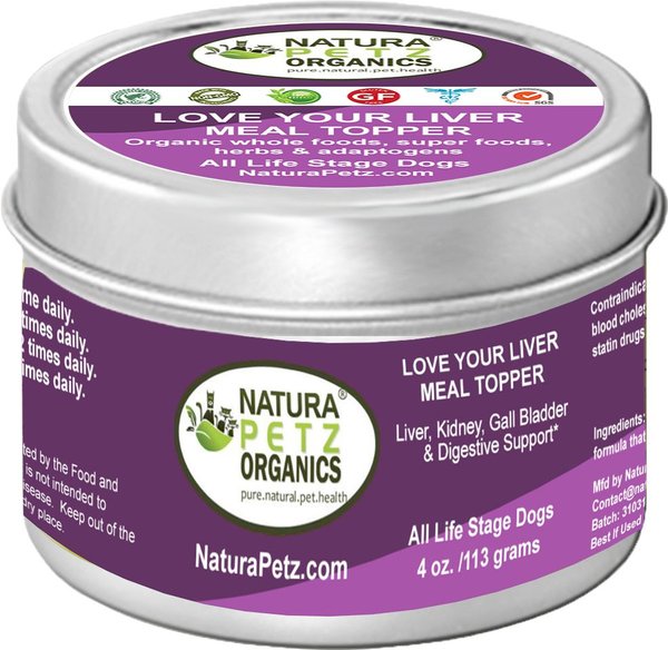Natura Petz Organics LOVE YOUR LIVER MEAL TOPPER Liver, Kidney, Gall Bladder & Digestive Support* Dog Supplement, 4-oz jar slide 1 of 4