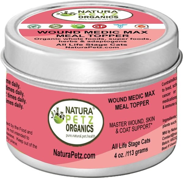 Natura Petz Organics WOUND MEDIC MAX MEAL TOPPER* Master Wound, Skin & Coat Support* Dog Supplement