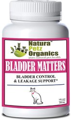 Natura Petz Organics BLADDER MATTERS MAX* Master Blend Bladder Control & Leakage Support* Cat Supplement, 150 count