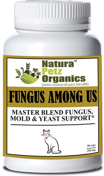Natura Petz Organics FUNGUS AMONG US MAX* Master Blend Fungus, Mold & Yeast Support* Cat Supplement, 90 count slide 1 of 4