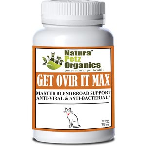 Natra Petz Organics GET OVIR IT MAX* Master Blend Broad Spectrum Plant Anti Viral Anti Bacterial Support* Cat Supplement, 90 count