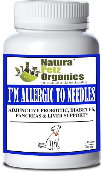 Natura Petz Organics I'M ALLERGIC TO NEEDLES - Probiotic, Pancreas & Glucose Support* Dog Supplement slide 1 of 4