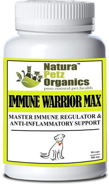 Natura Petz Organics IMMUNE WARRIOR MAX* Immune Regulator & Anti-Inflammatory Support* Dog Supplement slide 1 of 4