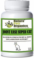 Natura Petz Organics JOINT EASE MAX SUPER CAT* Maximum Strength Hip Joint & Inflammation Support* Cat Supplement, 150 count