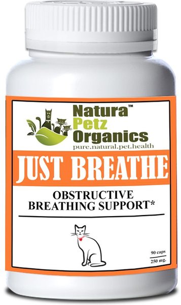 Natura Petz Organics JUST BREATHE* Obstructive Breathing Support* Cat Supplement, 90 count slide 1 of 4