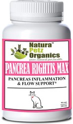 Natura Petz Organics PANCREA RIGHTIS MAX* Pancreas Inflammation & Flow Support* Cat Supplement, 90 count