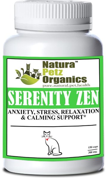 Natura Petz Organics SERENITY ZEN - Anxiety, Stress, Relaxation & Multi-Systems Calming Support* Cat Supplement, 150 count slide 1 of 4