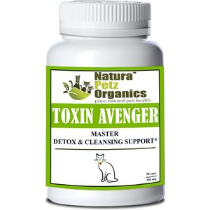 Natura Petz Organics TOXIN AVENGER MAX* Master Detox & Cleansing Support* Cat Supplement, 90 count