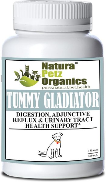Natura Petz Organics TUMMY GLADIATOR - Digestion, Adjunctive Reflux & Urinary Tract Support* Dog Supplement slide 1 of 4