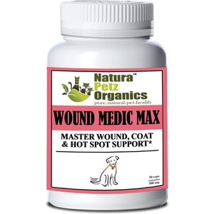 Natura Petz Organics WOUND MEDIC MAX* Master Wound, Skin & Coat Support* Cat Supplement, 90 count