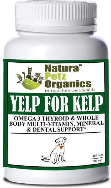 Natura Petz Organics YELP FOR KELP - Omega 3 & 6 Thyroid & Whole Body Multi-Mineral, Vitamin & Dental Support* Dog Supplement, 150 count slide 1 of 4