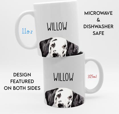 Show full view: 904 Custom Personalized Peekaboo Floral Mug, 11-oz, Black Cat slide 5 of 5