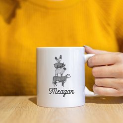 904 Custom Personalized Rustic Farm Animals Double Sided Mug, 11-oz slide 2 of 4