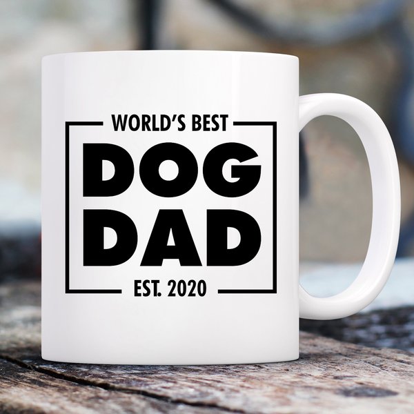 904 Custom Personalized World's Best Dog Dad Double Sided Mug, 11-oz slide 1 of 4