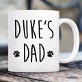 904 Custom Personalized Pawprint Dog Dad Mug, 11-oz
