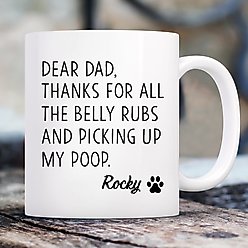 904 Custom Personalized Thanks Dog Dad Double Sided Mug, 11-oz