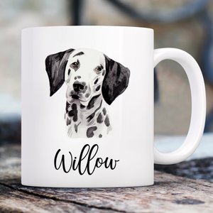 904 Custom Personalized Dog Breed Watercolor Mug, 11-oz, Dalmatian