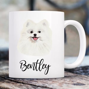904 Custom Personalized Dog Breed Watercolor Mug, 11-oz, Pomeranian