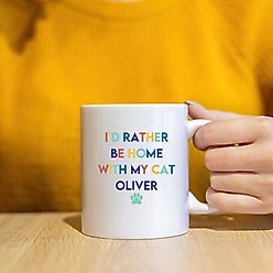 904 Custom Personalized I'd Rather Be Home with My Cat Coffee Mug, 11-oz slide 2 of 4