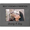 904 Custom Personalized Best Friends Furrever Cat Leatherette Picture Frame