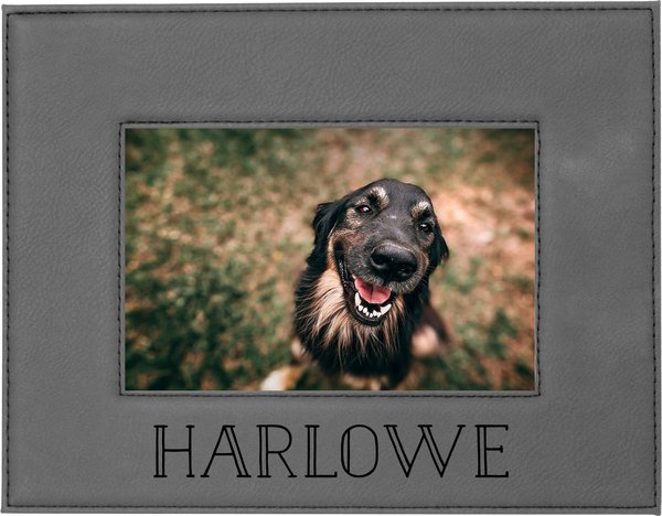 904 Custom Personalized Pet Name Leatherette Picture Frame slide 1 of 5