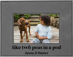 904 Custom Personalized Two Peas in a Pod Leatherette Pet Picture Frame