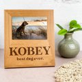 904 Custom Personalized Best Dog Ever Engraved Wooden Picture Frame