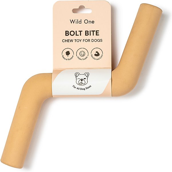Wild One Bolt Bite Dog Chew Toy, Tan slide 1 of 8